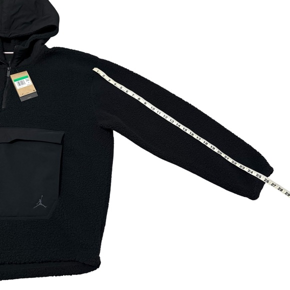 Air Jordan Flight High Pile Fleece 1/2 Zip Pullover Hoodie Men XL FV7452-010 New - Picture 5 of 7